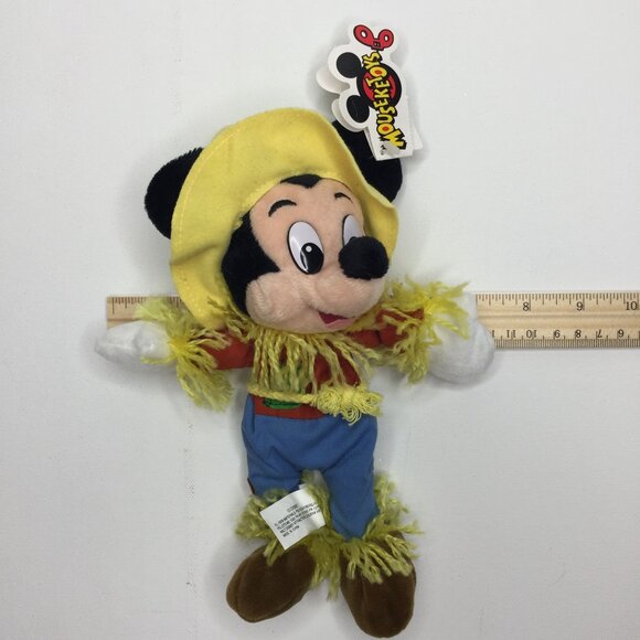 Disney Mickey Mouse 10" Bean Bag Plush Toy Scarecrow Costume Mouseketoys - Picture 10 of 10
